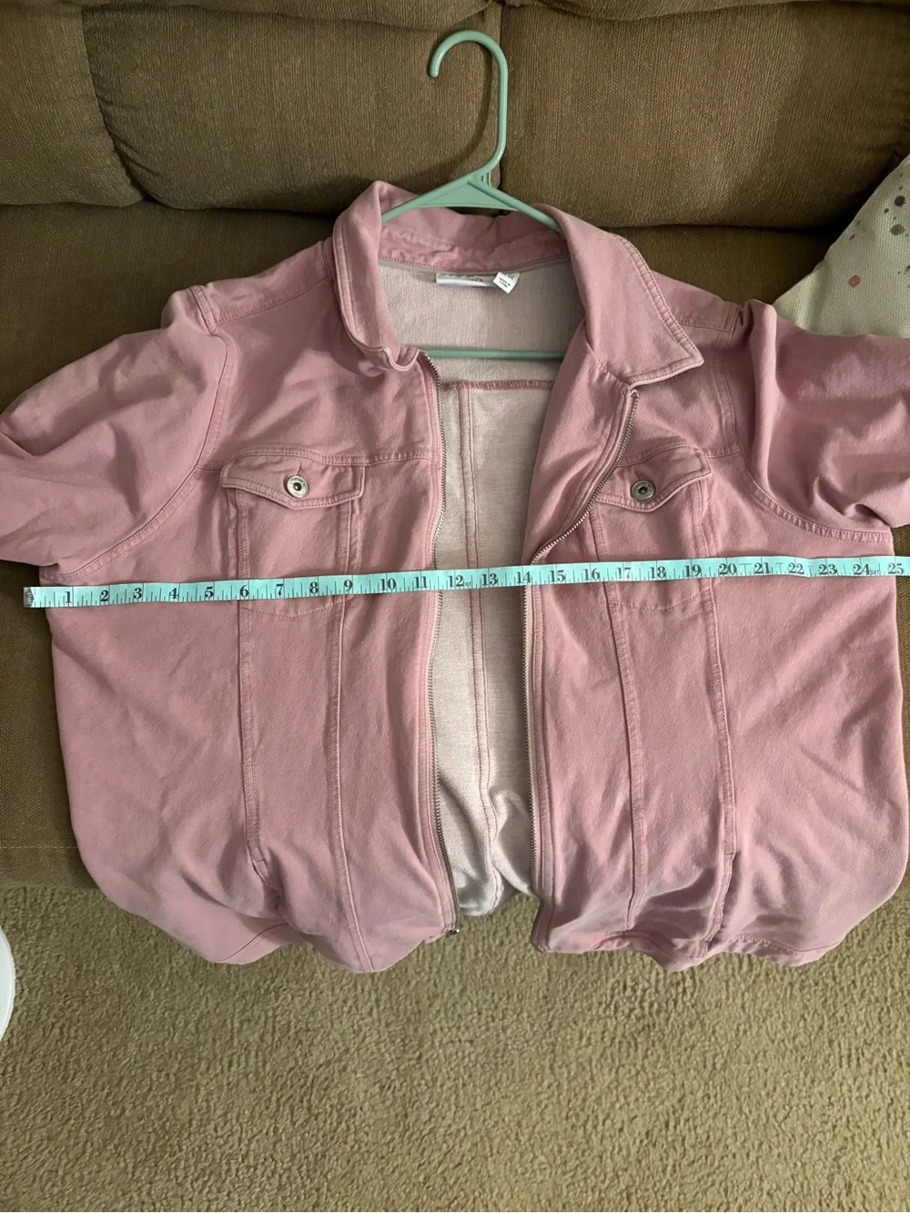 Women's Pink Zip-Front Jacket Size 1X